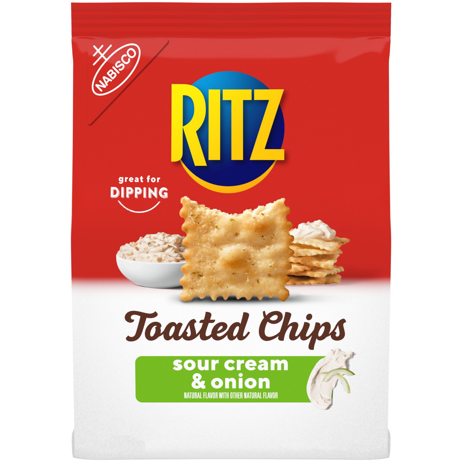 RITZ Toasted Chips Sour Cream And Onion Crackers, 8.1 Oz , CVS