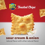 RITZ Toasted Chips Sour Cream and Onion Crackers, 8.1 oz, thumbnail image 5 of 5