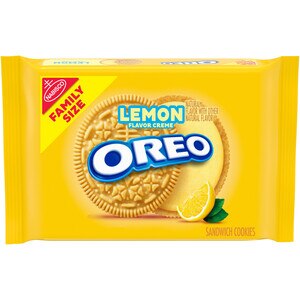 Oreo Lemon Creme Sandwich Cookies, Family Size, 20 OZ