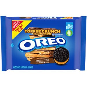 Oreo Toffee Crunch Creme Chocolate Sandwich Cookies, Family Size, 17 Oz , CVS