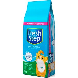 Fresh Step Non-Clumping Premium Cat Litter with Febreze Freshness, Scented - 7 lb