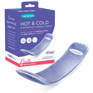Lansinoh Hot and Cold Pads for Postpartum Essentials, Purple, 2 CT