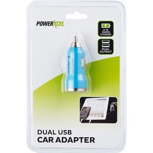 PowerXcel USB Car Charger 2.1, Teal , CVS
