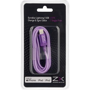 PowerXcel Durable Lightning To USB Sync & Charge Cable, Purple , CVS