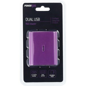 PowerXcel Dual USB Wall Adapter, Purple , CVS