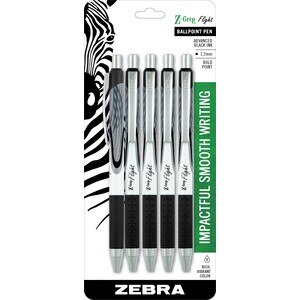 Zebra Z-Grip Retractable Ballpoint Pen Medium Point 1.0mm Black Ink 18 ct, 