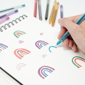 Zebra Doodlerz 10 Gel Stick Pens Bold 1.0mm10 Glitter ColoursFree Postage 