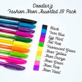 Zebra Pen Doodlerz Gel Stick Pen, 1.0mm Medium, Assorted Neon Colors, 10 CT, thumbnail image 2 of 3