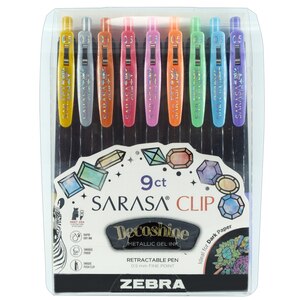 Zebra Sarasa Clip Retractable Gel Pens, Assorted Colors, 9 Ct , CVS