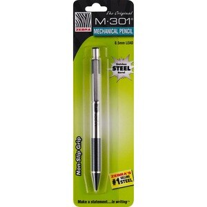 Zebra Pen M-301 Stainless Steel Mechanical Pencil, 0.7 mm