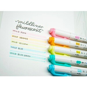 Zebra Pen Mildliner Double Ended Highlighter Assorted Fluorescent Set 5 Ct Cvs Pharmacy
