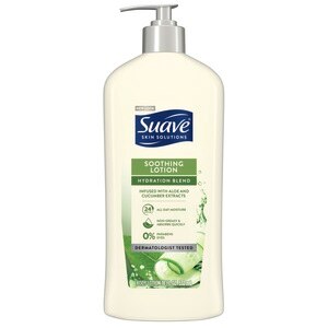 Suave Body Lotion Soothing with Aloe for Dry & Stressed Skin, 18 OZ