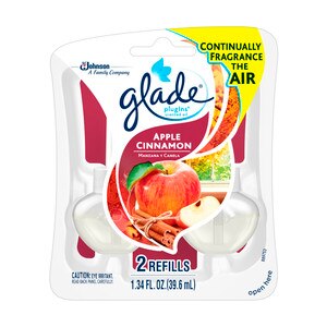 Glade PlugIns Scented Oil Air Freshener Refill, Apple Cinnamon, 2 Ct - 0.67 Oz , CVS