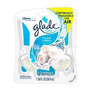 Glade PlugIns Scented Oil Air Freshener Refill, Clean Linen, 2 Ct - 0.67 Oz , CVS