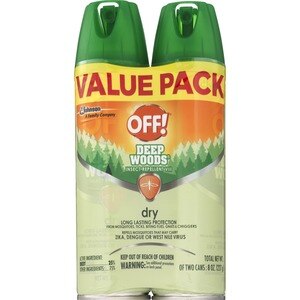 OFF Deep Woods Insect Repellent VIII Dry Spray, 4 Oz, 2 Ct , CVS