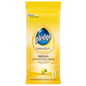 Pledge Lemon Enhancing Wipes, 24 CT