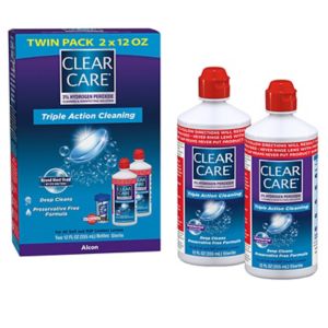 Clear Care Cleaning And Disinfecting Solution For Contact Lenses, 12 Fl Oz, Twin Pack - 12 Oz , CVS