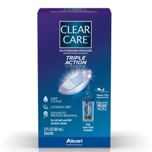  Clear Care No Rub Cleaning & Disinfecting Solution Travel Pack 