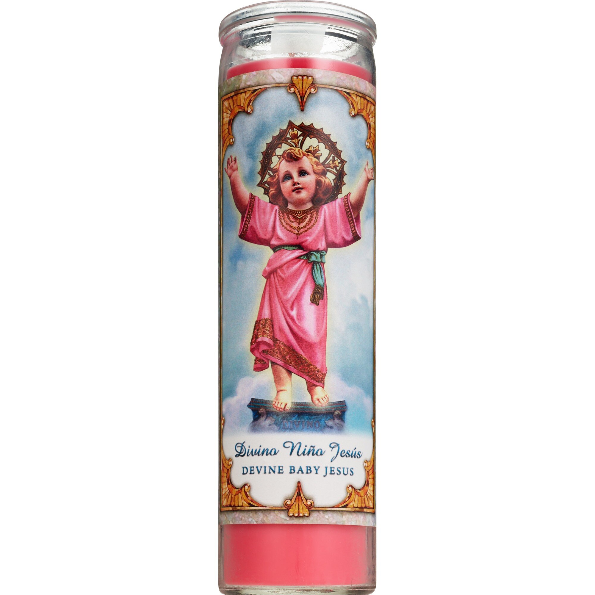 Star Candle Prayer Candle, Divino Nino Jesus Pink Wax, 8 , CVS