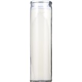 Prayer Candle, Clear Glass White Wax, 8", thumbnail image 1 of 2
