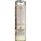 Prayer Candle, Virgen De Guadalupe White Wax, 8", thumbnail image 2 of 3