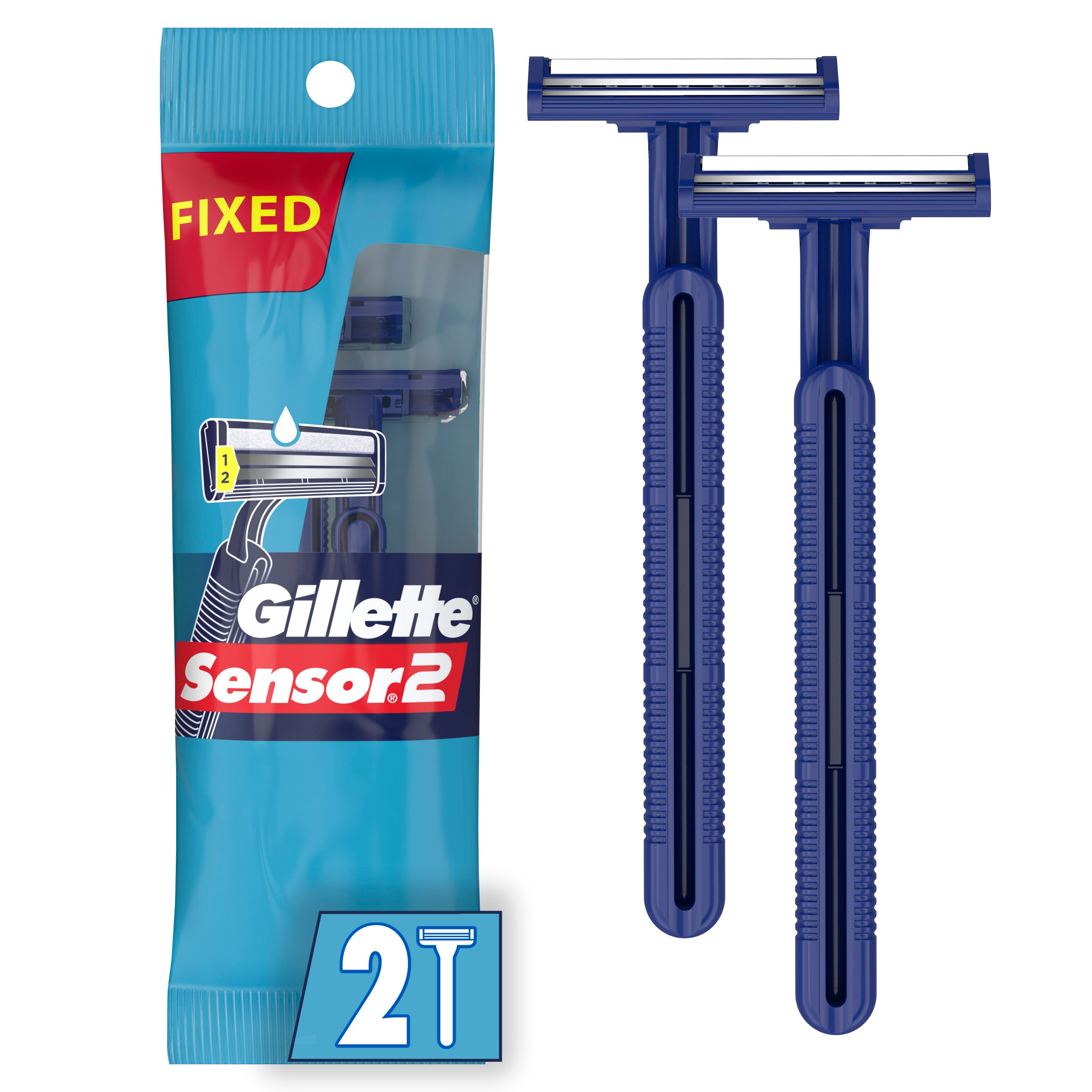 Gillette Formerly Good News Plus Sensor2 Men's Disposable Razor, 2CT