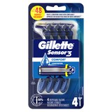 Gillette Sensor3 3-Blade Disposable Razors, thumbnail image 2 of 8