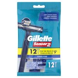 Gillette Sensor2 2-Blade Fixed Disposable Razors, thumbnail image 1 of 6