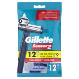 Gillette Sensor2 2-Blade Lubrastrip Fixed Disposable Razors, thumbnail image 1 of 6