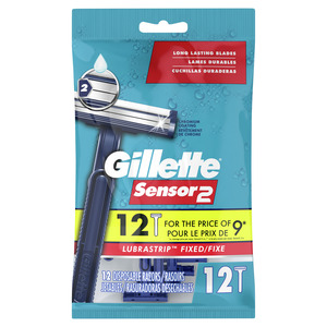 Gillette Sensor2 2-Blade Lubrastrip Fixed Disposable Razors