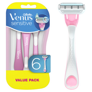 Gillette Venus Sensitive Women's 3-Blade Disposable Razors