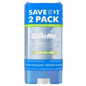 Gillette Clear Gel Power Rush Anti-Perspirant Deodorant, 3.8 Oz, Pack Of 2 , CVS