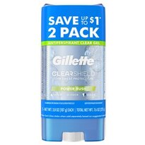 Gillette Clear Gel Power Rush - Desodorante y antitranspirante, 3.8 oz, paquete de 2