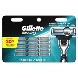 Gillette Mach3 3-Blade Razor Blade Refills, 15 Ct , CVS
