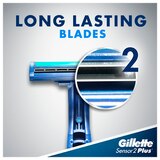Gillette Sensor2 Plus Pivoting Head Men's Disposable Razors, 5 Count, thumbnail image 4 of 8