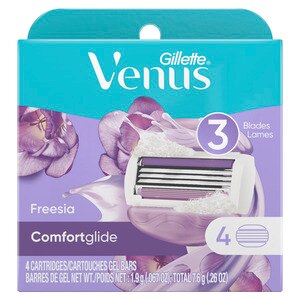  Gillette Venus ComfortGlide Vanilla Creme Women's Razor Blades - 4 Refills 
