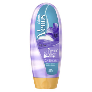 Gillette Venus with Olay - Gel de ducha y crema de afeitar hidratante, Freesia, 10 oz líq.