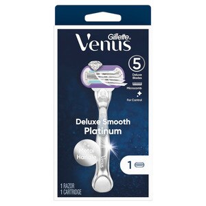 Gillette Venus Deluxe Smooth Platinum Women's Razor Handle + 1 Blade Refill , CVS