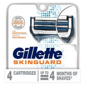 Gillette SkinGuard Men's Razor Blade Refill, 4/Pack