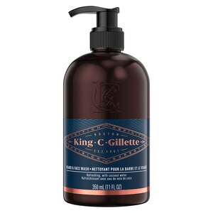King C. Gillette Men's Beard and Face Wash, 11.8 OZ