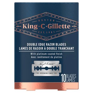  King C. Gillette Men's Safety Razor Blades, 10 Pack 