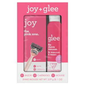  joy and glee Women's Razor Holiday Shave Care Gift Set in Pink 