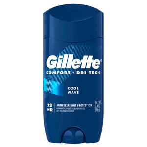 Gillette Antiperspirant Deodorant For Men, Invisible Solid, Cool Wave, 72 Hr. Sweat Protection, 3.4 Oz , CVS