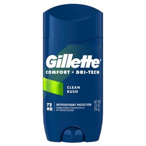  Gillette Antiperspirant Deodorant for Men, Invisible Solid, Clean Rush, 3.4 oz 