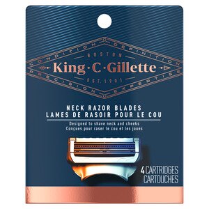 King C. Gillette Neck Razor Blades, 4 Count