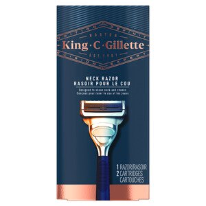 King C. Gillette Neck Razor Handle + 2 Blade Refills