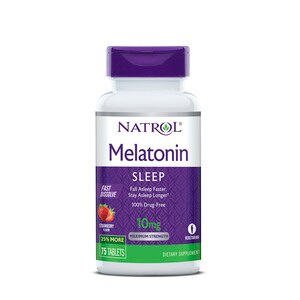 Natrol - Tabletas de melatonina, disolución rápida, 10 mg, 75 u.