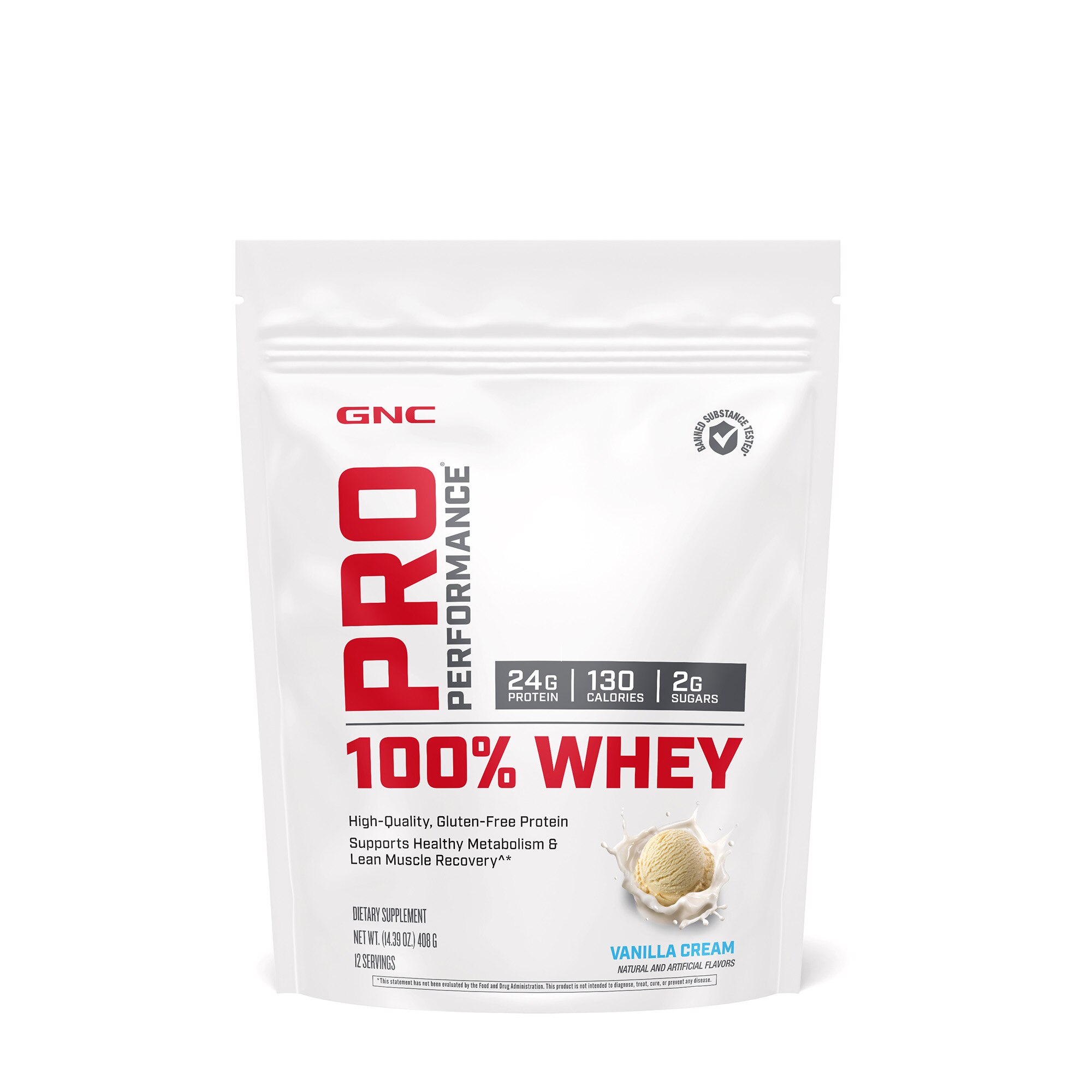 GNC Pro Performance 100% Whey Protein Powder, Vanilla Cream, 12 Servings - 14.39 Oz , CVS