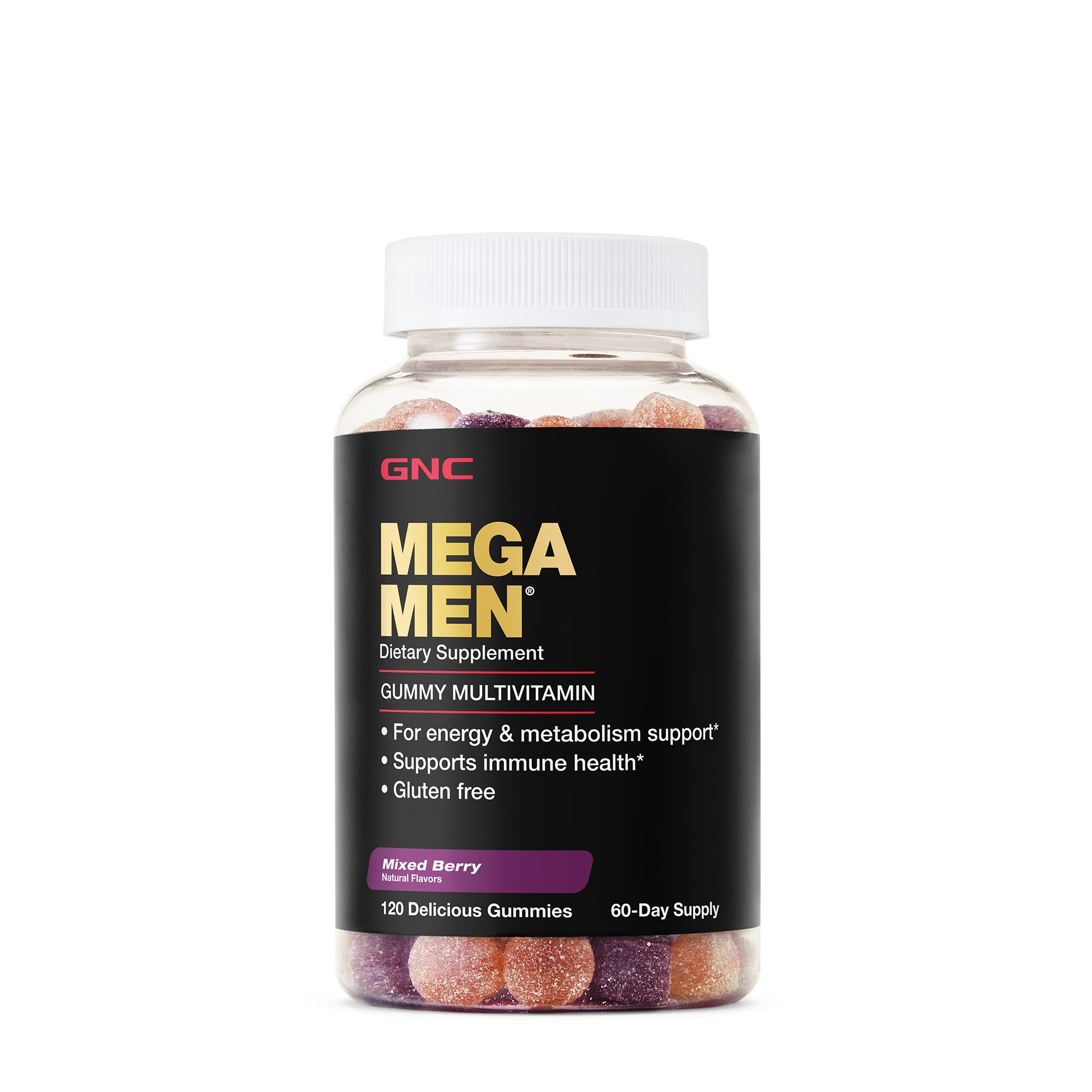 GNC Mega Mens Multivitamin Gummy, 120 CT