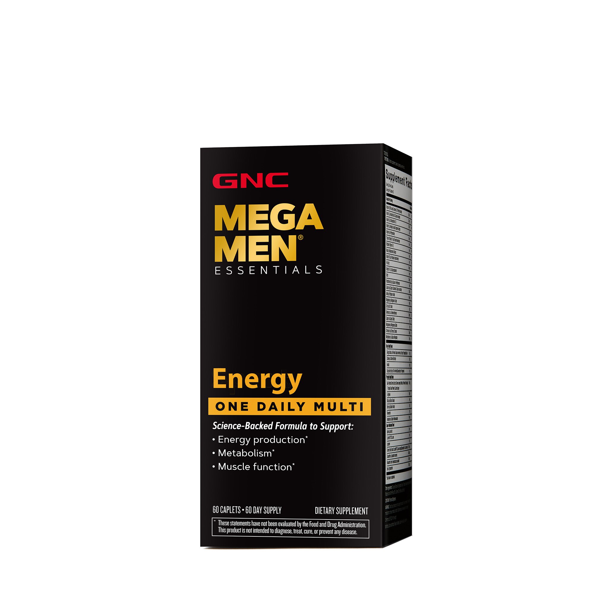 GNC Mega Men Energy Essentials One Daily Multi, 60 Caplets - 60 Ct , CVS